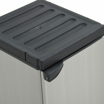 Tuinkast – Tuinkist – Tuinberging – Opbergkast – Buitenopslag – Roestvrij Staal – 1 Verstelbare Plank – 35x40x85 cm – Weerbestendig
