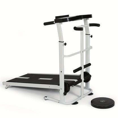 Homelikesport Manual Treadmill Foldable Non-Electric Machine with Twin Flywheels, Speed/Distance Tracker & Step Counter, Heavy-Duty Jogging Belt for Home Gym, Easy Assembly, Portable Walking/ Equipment for all Fitness