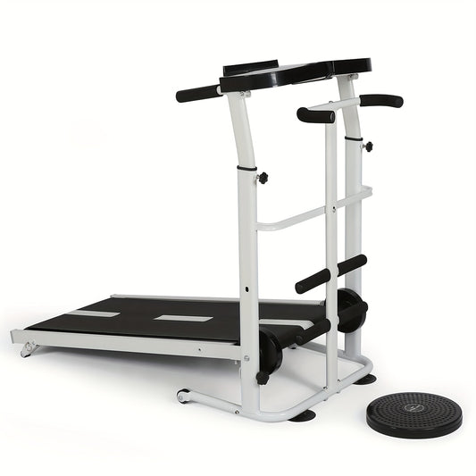 Homelikesport Manual Treadmill Foldable Non-Electric Machine with Twin Flywheels, Speed/Distance Tracker & Step Counter, Heavy-Duty Jogging Belt for Home Gym, Easy Assembly, Portable Walking/ Equipment for all Fitness