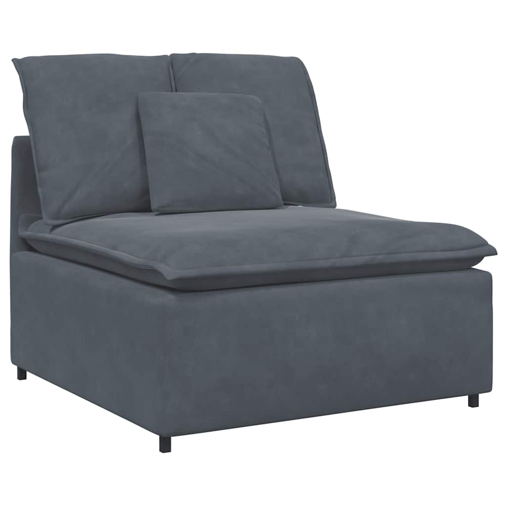 Hoekbank – Modulaire Bank – L-vormige Bank – Zitbank – Loungesofa – Velvet Bekleding – Stevig Metalen Frame – Donkergroen
