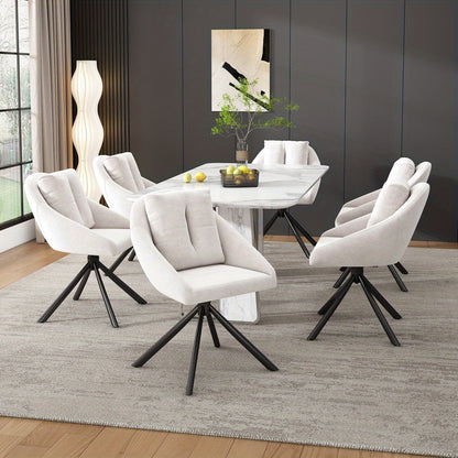 Draaistoel – Bureaustoel – Eetkamerstoel – Kuipstoel – Stoel – Ergonomisch Design – Ademend Fluweel – Set van 2 – Comfortabele Zitting