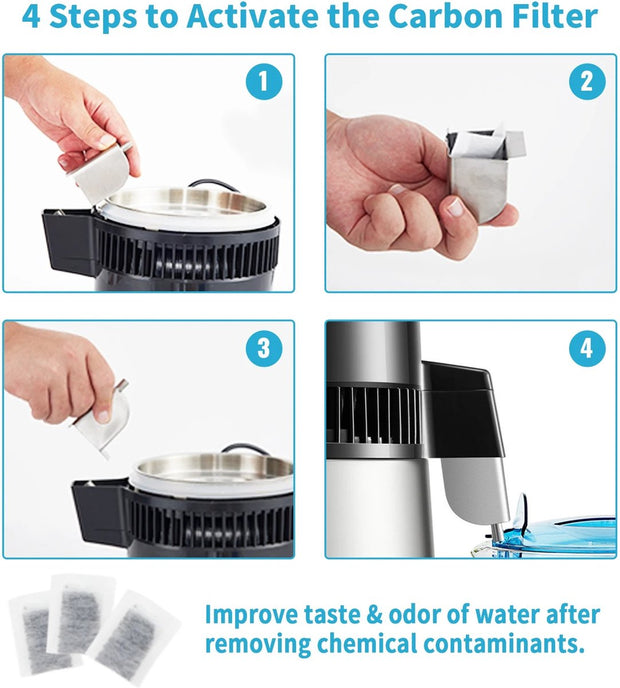 Water Filter - Water Filtration - Water Filter - Filter - Red - 4 Liter - 1L Per Hour - Touchscreen - 750W