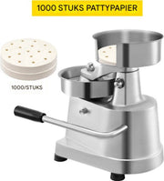 Hamburgerpers Deluxe - RVS - Hamburger maker - Grijs - Compact