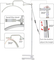 Lamp - Booglamp - Vloerlamp - Wit - Dimbaar - Vloerlicht - Booglicht - Huislamp - 36W - Halve Maan - Halve Maan Lamp - Video Licht - Met Telefoon Houder - 3200K-5600K - Afstandsbediening