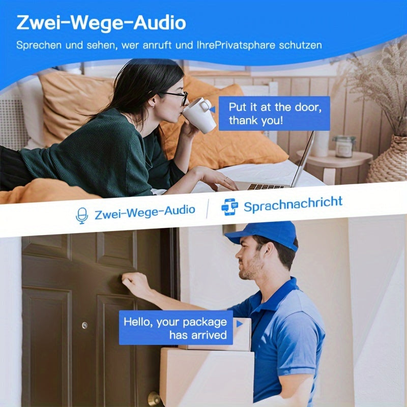 Beveiligingscamera – Bewakingscamera – Buitencamera – Draadloze Camera – 3MP HD Resolutie – Kleurennachtvisie – Pan-Tilt-Zoom