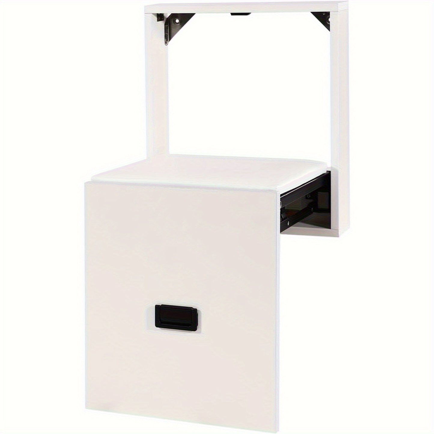 Wandklapstoel – Klapstoel Wandhanger – Opklapbare Stoel – Zitstoel Muur – Schoenwisselstoel – Ultradun Design – Ruimtebesparend Wit