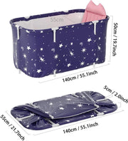 Opvouwbare badkuip voor volwassenen en kinderen - Draagbare badkuip van kunststof - Extra grote mobiele spa badvat 120 cm