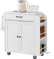 Keukentrolley - Keukentrolley Met Lades - Keukeneiland - Keukentrolley Op Wieltjes - Serveerwagen - Keukentrolleys - Trolley - Opbergrek - Trolley Op Wieltjes - Roltafel - Badkamer Trolley - Opbergtrolley - Woonkamer Trolley Op Wieltjes - Wit