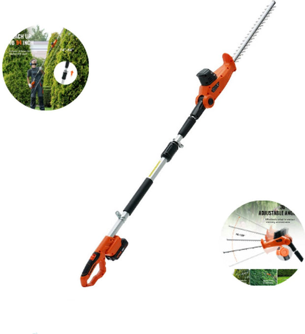 Heggenschaar Telescopisch - Krachtige 20V Accu met Snellader - 46cm Stalen Blad - Tot 240cm Bereik - 16mm Takken - Verstelbare Hoek - Lichtgewicht