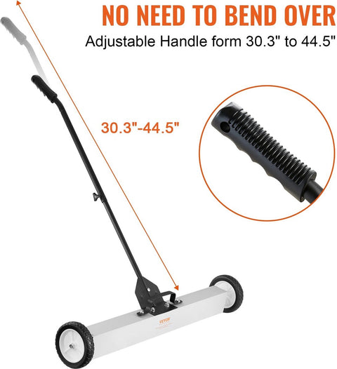 Magnetische VeegmachineMDG - Industriële Professionele Magneetbezem - Extra Sterk - 75cm breed - Bezem tbv metalen - Voor Binnen en Buiten