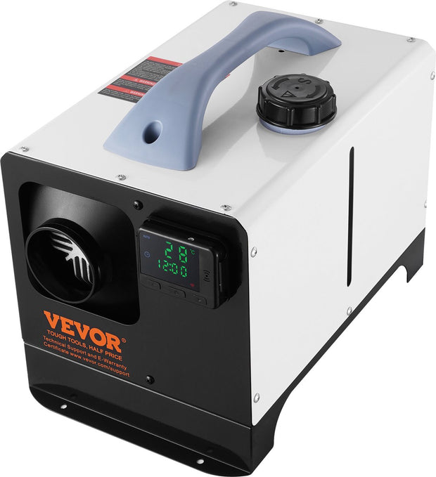 Auto Diesel Luchtverwarmer - Alles-In-ééN - 5-8 Kw - Met 30m Afstandsbediening En Lcd-Scherm - Snelle Verwarming, Geluidsarm, Draagbare Autoverwarmer Voor Auto'S, Campers, Vrachtwagens, Tractoren, Garages, Hutten, Buiten Kamperen - Wit