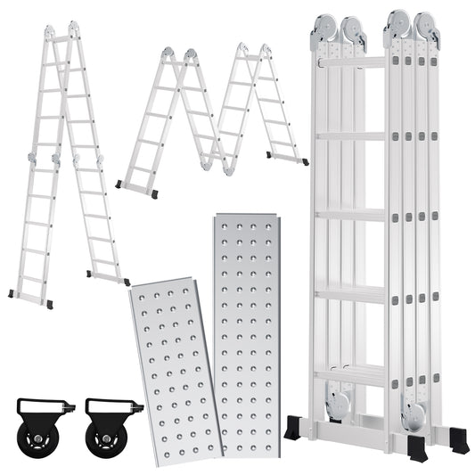 Multitrap – Vouwladder – Werkplatform – Steigertrap – Aluminium Trap – Lichtgewicht Aluminium – Veiligheidsvergrendeling