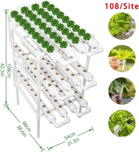 Kweektafel -108 gaten - Kweekbak - Moestuinbak op Poten - kweektafels - Hydrocultuursysteem - Moestuintafel - Optimaliseert Water- en Voedingsbeheer - Gebruiksgemak - Wit