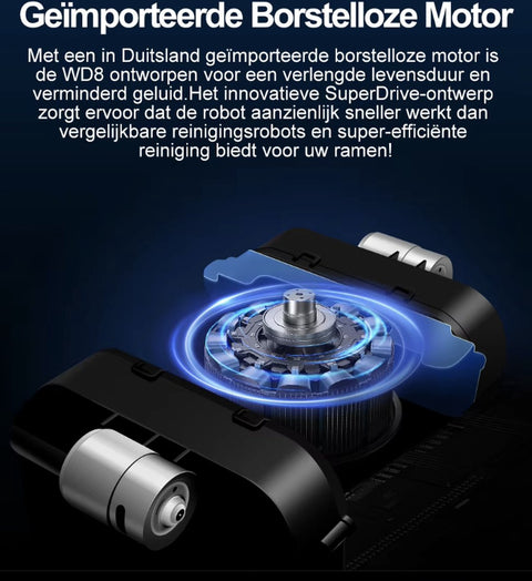 Robot Ramenreiniger - Robot raamwasser - Robot ramenwasser - Dubbel watersproeier - Slim geheugen - App control - Afstandsbediening - Wit