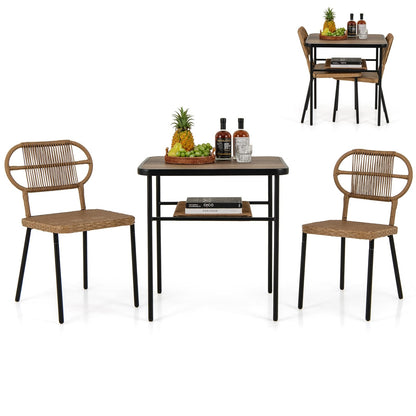 Tuinset – Tuinmeubelset – Balkonset – Bistroset – Loungeset – Compact Rattan Design – Inclusief Opbergvak