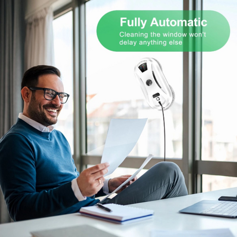 Robot glazenwasser - Raamrobot - Elektrische glazenwasser - Raamreiniger - Ruitreiniger - Wit - Intelligente Ramenwasser
