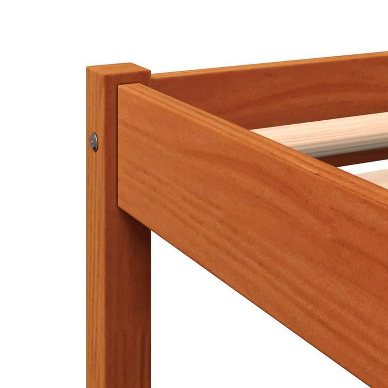 Bedframe – Bedbodem – Ledikant – Slaapbank – Boxspring – Massief Hout – Wax Bruin – 180x200 cm – Vurenhout