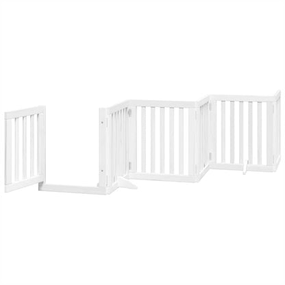 Hondenren – Hondenhek – Hondenafsluiting – Hondenbarrière – Wit – Populierenhout – Inklapbaar Met Slot – 50 x 60 x 2 cm