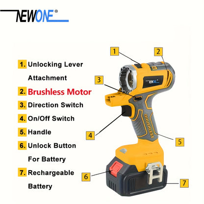 Accuboormachine – Schroefboormachine – Boormachine – Klopboormachine – Accuschroevendraaier – 8V Brushless Motor – 12-Delige Draadloze Gereedschapsset Met 2.0Ah Lithium Batterij