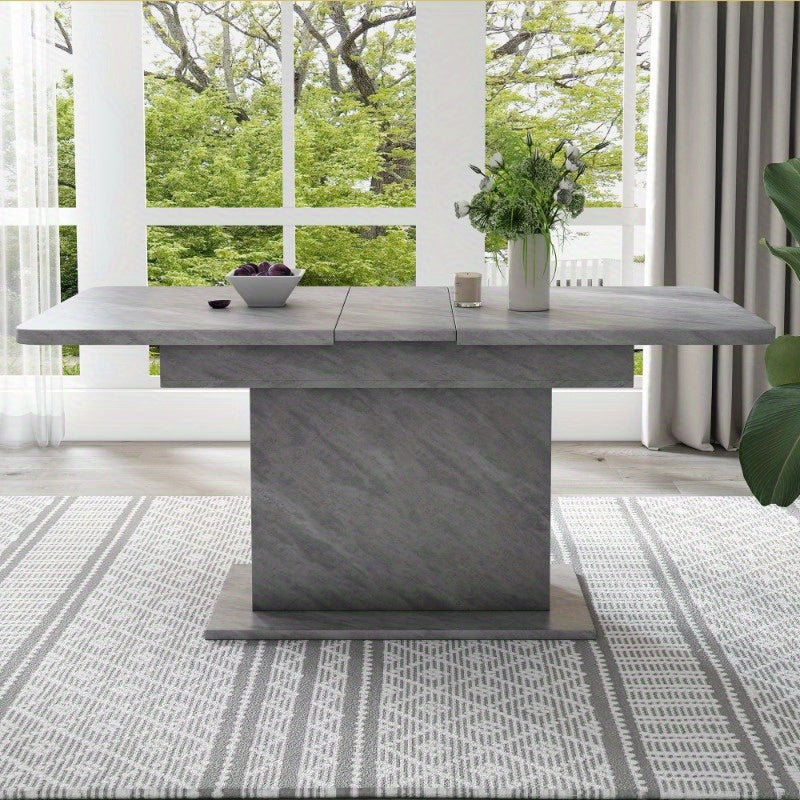 Uitklapbare Eettafel – Vouwbare Tafel – Multifunctionele Tafel – Opbergtisch – Industrieel Design – Ruimtebesparend – Stalen Frame met Betonlook