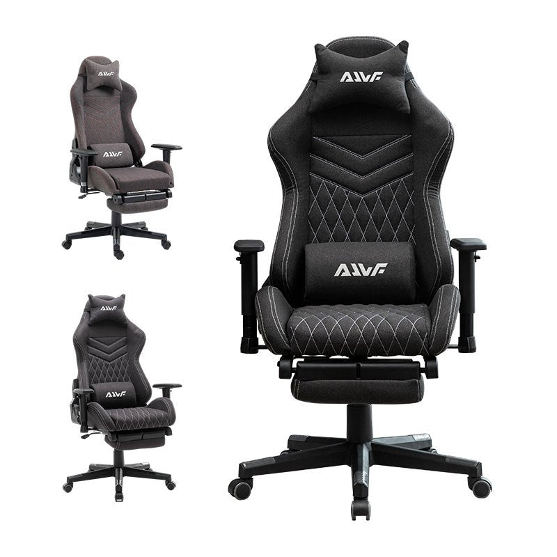 Draaibare Fauteuil – Zwarte Relaxstoel – Comfortabele Leesstoel – Lounge Stoel – Woonkamerstoel – RVS Frame – Handmatig Verstelbare Rugleuning