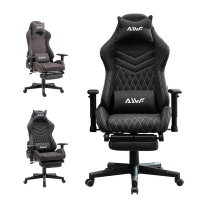 Draaibare Fauteuil – Zwarte Relaxstoel – Comfortabele Leesstoel – Lounge Stoel – Woonkamerstoel – RVS Frame – Handmatig Verstelbare Rugleuning