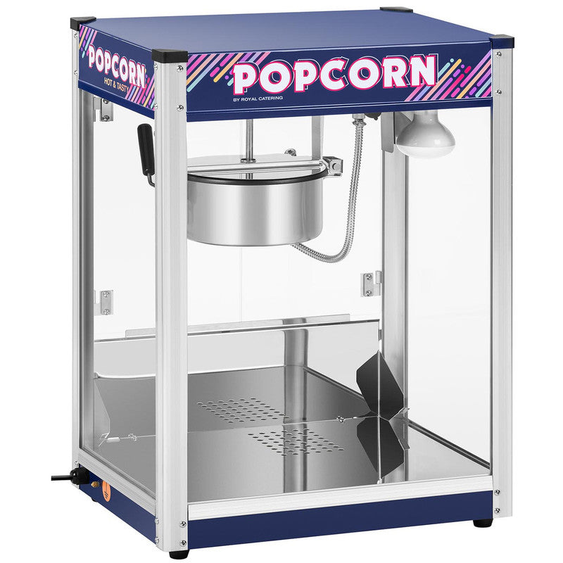 Professional High-Efficiency Popcorn Machine, 1350W, 8 oz, Royal Catering RCPR-1350 - QUORE