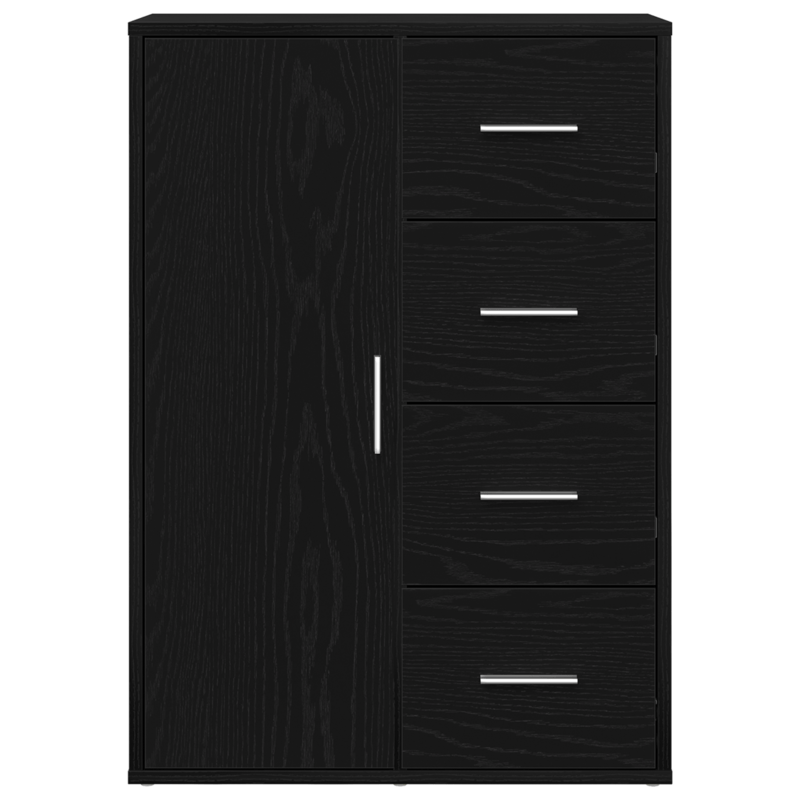 Sideboard Black Oaken 60x31x84cm Edited Wood Removable storage practical