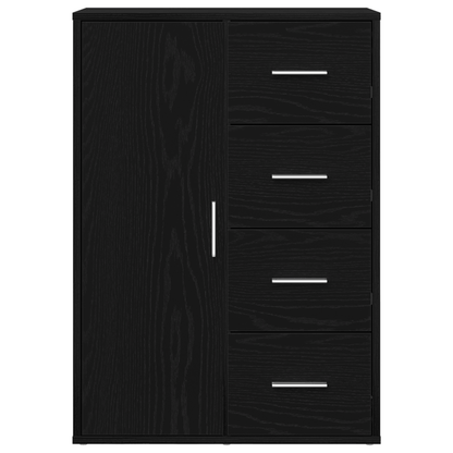 Sideboard Black Oaken 60x31x84cm Edited Wood Removable storage practical