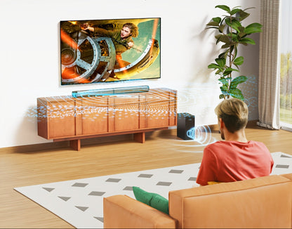 4.1-kanaals Soundbar – TV Speaker – Home Cinema Geluid – Surround Soundbar – Draadloze Soundbar – Dolby Atmos – 280W Piekkracht – Bass Boost & 3 EQ Modi