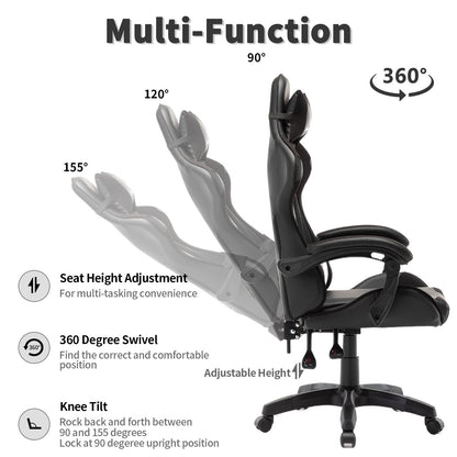 Gamingstoel – Gamestoel – Game Stoel – Gaming Chair – Bureaustoel – Ergonomisch Ontwerp – Verstelbare Rugleuning Kunstleer