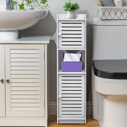 Medicine Cabinets, Narrow Bathroom Cabinet (22x20x75cm) - Multi-Door Storage for TP, Medicine & Cosmetics