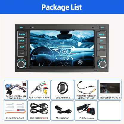 Multifunctioneel Android Autosysteem – Autosterio – Navigatiesysteem – Touchscreen Multimedia – Infotainment – 7-inch HD Touchscreen – Draadloze CarPlay-ervaring & Ingebouwde Dashcam