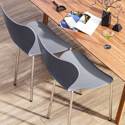 Stapelkast Stoelen – Eetkamerstoelen – Bistrostoelen – Kantinestoelen – Bistrostoelen – Set van 2 Stapelbare Stoelen – Ergonomisch Hoog Design – Duurzaam Kunststof Metalen Poten