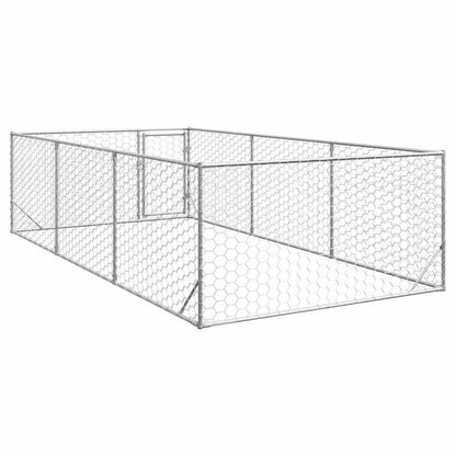 Hondenhok – Hondenhuis – Hondenkennel – Hondenhuisje – Hondenbench – Verzinkt Staal – Ruime 2x4x1m Deur