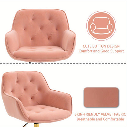Bureaustoel – Bureaustoel Met Wieltjes – Bureau Stoel – Gamingstoel – Kantoorstoel – Ergonomisch Design – Verstelbare Hoogte – Velvet Bekleding – Houten Frame