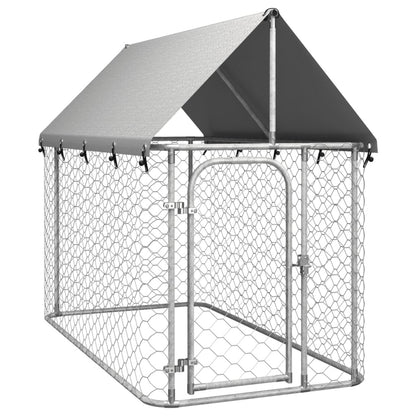 Hondenren – Puppyren – Hondenkennel – Hondenbench – Buitenren – Stevig Metalen Gaas – Weerbestendig Dak – 200x100x150 cm