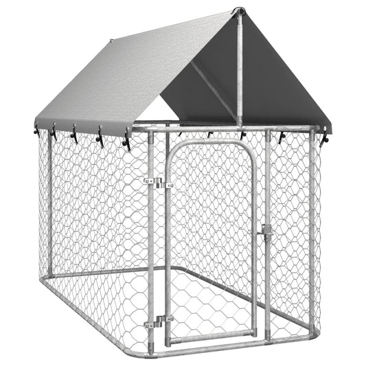 Hondenren – Puppyren – Hondenkennel – Hondenbench – Buitenren – Stevig Metalen Gaas – Weerbestendig Dak – 200x100x150 cm