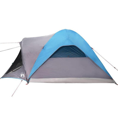 Speeltent – Kindertent – Speelhuisje – Kampeertent – Familietent – Voor 6 Personen – Waterafstotend Polyester – Stevige Glasvezelstokken – Blauw