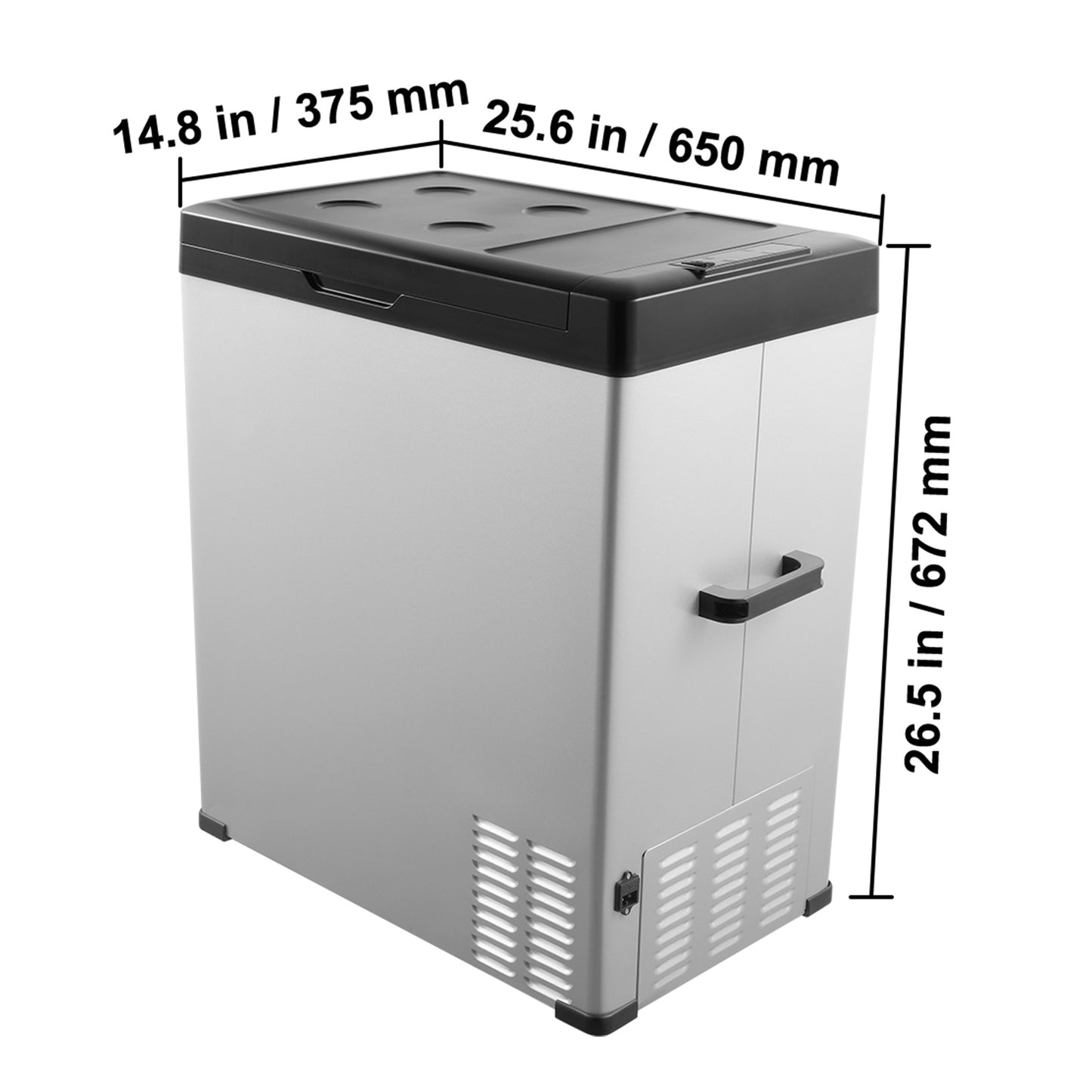 Draagbare Koelkast – Mobiele Koelbox – Vrieskoffer – Camper Koeler – 70L Inhoud – Koelt Tot -20°C – Bluetooth Bedienbaar