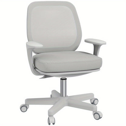 Bureaustoel – Ergonomische Stoel – Office Chair – Kantoorstoel – Verstelbare Bureaustoel – Draaibaar – Ademend Mesh – Max. 120 kg – Grijs