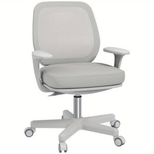 Bureaustoel – Ergonomische Stoel – Office Chair – Kantoorstoel – Verstelbare Bureaustoel – Draaibaar – Ademend Mesh – Max. 120 kg – Grijs