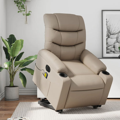 Sta-op stoel – Elektrische relaxfauteuil – Liftstoel – Verstelbare zetel – Elektrische relaxstoel – Elektrisch verstelbaar – Kunstleren bekleding – Liftfunctie met 135° kantelstand