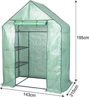 Greenhouse XL - Growing box 18 shelves - Growing box with foil - Garden greenhouse Wall greenhouse UV-resistant - White