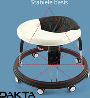 Loopstoel Baby - Loopstoeltje Verstelbaa - Loopwagen - Loopstoelen Meisje / Jongen - 6 tot 18 maanden - Grijs