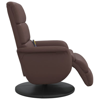 Stoel – Fauteuil – Relaxstoel – Draaistoel – Verstelbare Stoel – Kunstleer – 360° Draaibaar – Bruin