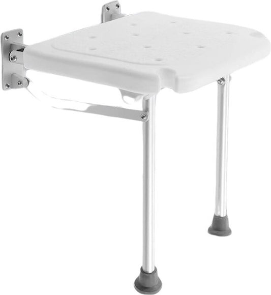 Inklapbare Douchestoel – Opvouwbare Muurstoel voor Douche – Aluminium Wandstoel met Antislip Zitting – Veilig & Comfortabel – Badkamerstoel tot 150 kg - QUORE