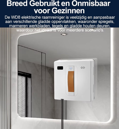 Robot Ramenreiniger - Robot raamwasser - Robot ramenwasser - Dubbel watersproeier - Slim geheugen - App control - Afstandsbediening - Wit