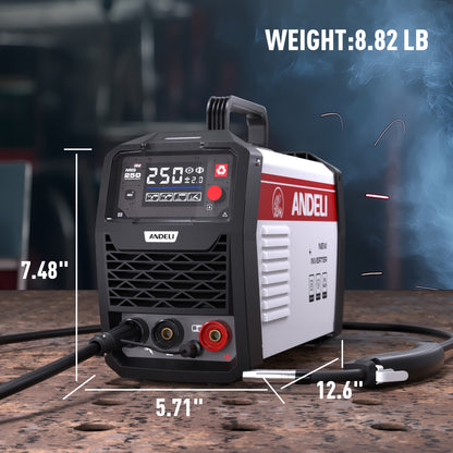 MIG-250 Lasmachine – Mig Lasser – Lasapparaat – Lasinverter – Metaallasser – 220V Netstroom – Europese Stekker – Compact & Draagbaar