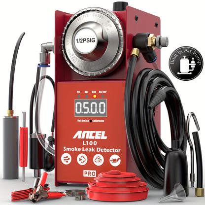 Rookmachine Auto – Rooktester – Lekdetectie Apparaat – Lekkage Opsporer – EVAP Leak Detector – Ingebouwde Luchtcompressor – Digitale Rookstroommeter